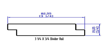3 1/4"X3/4" Divider Rail