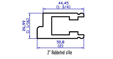 2" Rabbeted stile
